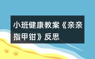 小班健康教案《親親指甲鉗》反思