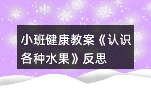 小班健康教案《認識各種水果》反思