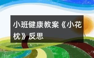 小班健康教案《小花枕》反思