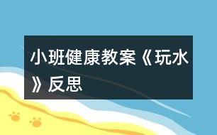 小班健康教案《玩水》反思