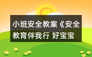 小班安全教案《安全教育伴我行 好寶寶健康成長(zhǎng)》反思