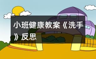 小班健康教案《洗手》反思