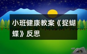 小班健康教案《捉蝴蝶》反思