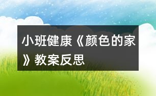 小班健康《顏色的家》教案反思