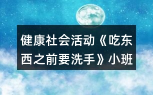 健康社會(huì)活動(dòng)《吃東西之前要洗手》小班教案