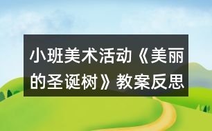 小班美術(shù)活動(dòng)《美麗的圣誕樹》教案反思