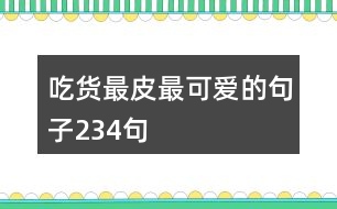 吃貨最皮最可愛(ài)的句子234句