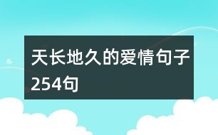 天長(zhǎng)地久的愛情句子254句