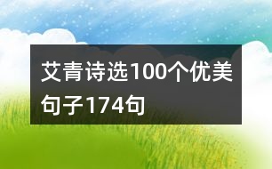 艾青詩選100個(gè)優(yōu)美句子174句