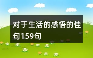 對(duì)于生活的感悟的佳句159句