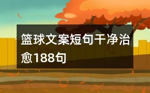 籃球文案短句干凈治愈188句