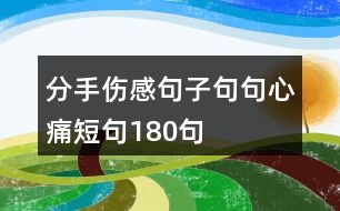 分手傷感句子句句心痛短句180句