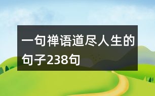 一句禪語道盡人生的句子238句