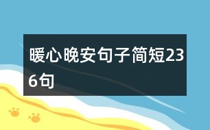 暖心晚安句子簡短236句