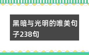 黑暗與光明的唯美句子238句