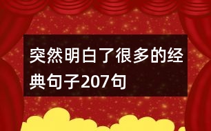 突然明白了很多的經(jīng)典句子207句