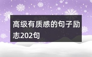 高級(jí)有質(zhì)感的句子勵(lì)志202句