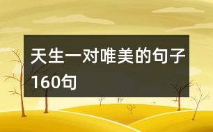 天生一對唯美的句子160句