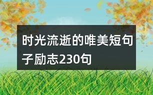 時光流逝的唯美短句子勵志230句