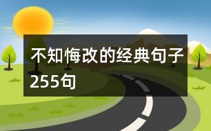 不知悔改的經(jīng)典句子255句