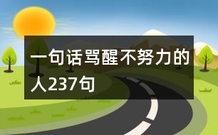 一句話罵醒不努力的人237句