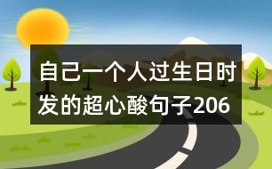 自己一個(gè)人過生日時(shí)發(fā)的超心酸句子206句