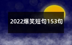 2022爆笑短句153句