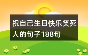 祝自己生日快樂笑死人的句子188句