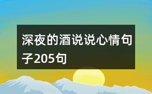 深夜的酒說說心情句子205句