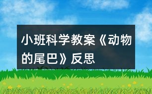 小班科學(xué)教案《動物的尾巴》反思