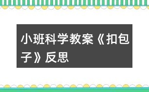 小班科學(xué)教案《扣包子》反思