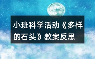 小班科學(xué)活動(dòng)《多樣的石頭》教案反思