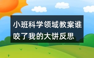 小班科學領(lǐng)域教案誰咬了我的大餅反思