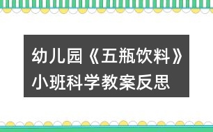 幼兒園《五瓶飲料》小班科學(xué)教案反思