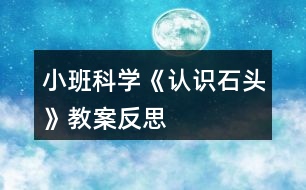 小班科學(xué)《認識石頭》教案反思