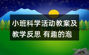 小班科學(xué)活動(dòng)教案及教學(xué)反思 有趣的泡泡