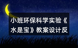 小班環(huán)保科學實驗《水是寶》教案設計反思