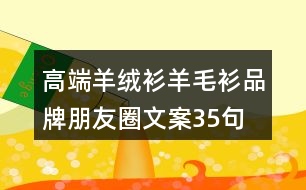 高端羊絨衫、羊毛衫品牌朋友圈文案35句