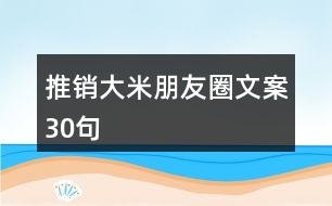 推銷大米朋友圈文案30句