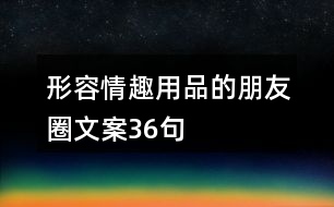 形容情趣用品的朋友圈文案36句