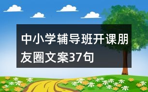 中小學輔導班開課朋友圈文案37句