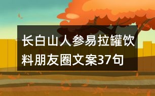 長白山人參易拉罐飲料朋友圈文案37句