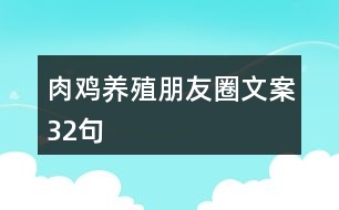 肉雞養(yǎng)殖朋友圈文案32句