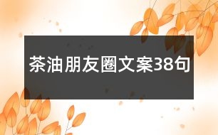 茶油朋友圈文案38句