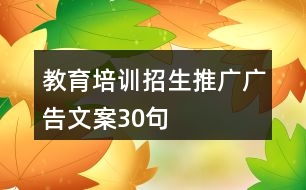 教育培訓(xùn)招生推廣廣告文案30句