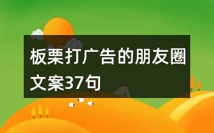 板栗打廣告的朋友圈文案37句