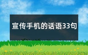 宣傳手機(jī)的話語(yǔ)33句