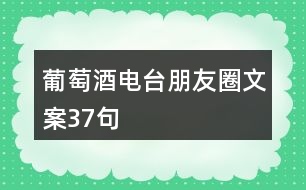 葡萄酒電臺朋友圈文案37句