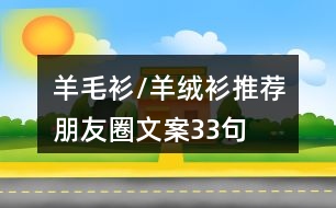 羊毛衫/羊絨衫推薦朋友圈文案33句