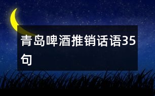 青島啤酒推銷(xiāo)話語(yǔ)35句